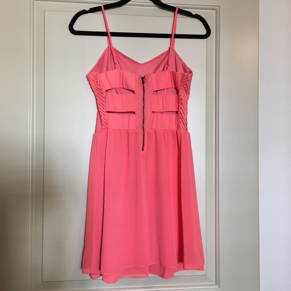EUC Candie’s hot coral pink mini sundress ☀️ - Picture 2 of 4